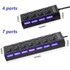 Computer Cables Switch Extension Hub 7-port USB2.0 USB One Drag Seven Splitter PC Laptop Desktop