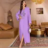 Vêtements ethniques Eid Ramadan Mubarak Satin Kaftan Abaya Dubaï Turquie Islam Pakistan Musulman Prière Modeste Robe Pour Femmes Robe Femme Musulmane