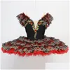 Dancewear Ny stil för barn Black Red Factory Wear Knee Classical Fairy Dress Ballet Costumes On Tutu Leotard Green Drop Delivery BA DHI7J