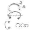 Neusringen noppen piercing septo lip wenkbrauw oor septum kraakbeen helix captive ring ring per labret nariz aro nez 16g dhgarden dhtg0