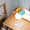 Pendant Lamps Bedside Small Chandelier Nordic Macaron Decoration Household Single-head Long-line Children's Room Bedroom Study Lamp