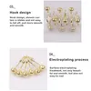 Bath Accessory Set 12pcs Shower Curtain Hooks Ball Design Golden Metal Pothook Rings