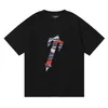 2023 New Mens Trapstar T Shirt Manica corta Stampa Outfit Tuta in ciniglia Cotone nero London Streetwear S-XL