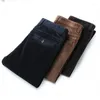 Męskie spodnie ICPANS Casual Men's Corduroy Straight Business Classic Classic Grusten Spodni Mężczyzna 2023 Autumn
