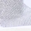 Fiori decorativi 1 pz 900 cm 12 cm Bling Diamond Mesh Trim Wrap Cake Roll Nastri di cristallo con strass Regalo di anno di Natale Decorazioni di nozze