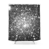 Cortinas de ducha Black Slate Sparkle Stars Cortina Frabic Poliéster impermeable Baño Decoración de pared Baño colgante