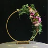 Decorazione per feste 5 pezzi / 10 pezzi Centrotavola Supporto per fiori Anello in metallo dorato con cerchio ad arco Decorazione per matrimoniFesta