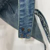 Womens Designer T shirts ondergoed denim tanktop met metalen driehoek badge sexy diep v sling buis tops vrouwen kleding