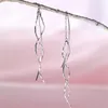 Boucles d'oreilles HI MAN 925 en argent Sterling mode Long gland femmes tempérament exquis bijoux de mariage