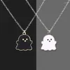 Colares pendentes Hip Hop 2023 Fantasma branco preto para mulheres Colar Jóias Vintage Halloween no pescoço Presentes