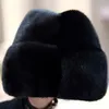 Berets Aorice Man Real Hat Cap 2023 Winter Snow Unisexe Natural Beret Hats Caps HF003