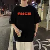 Erkek Tişörtler Rapçi ASAP Rocky GE Mektup Siyah Kırmızı Baskı Tişörtlü Erkek Kadın Moda Hiphop Sokak Giyim Vintage Adam Gündelik Pamuk Tshirt J230217