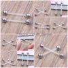 Nombril Bell Button Rings Belly Ring Piercing Stud Bijoux avec barre flexible pour le corps Drop Delivery Dhgarden Dhci6