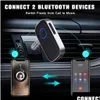 Car Dvr Bluetooth Car Kit J22 Receiver Aux Wireless 5.0 Adapter Portable O 3.5Mm With Microphone Drop Delivery Mobiles Motorcycles Ele Dhmtg