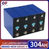 3.2V 304AH LIFEPO4 Batterij Oplaadbare lithiumijzerfosfaat DIY -cel voor 12V 24V 48V RV EV Solar Boats Golfkarren vorkheftrucks