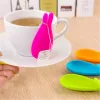 5 färger Ny silikongelkaninform Tepås Infuser Holder Candy Color Mug Gift Rabbit Silicon Tea Bag Stand FY3430 TT0218