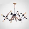 Lampade a sospensione A1 La personalità in legno estesa Spider Lights Loft Coffee Bar Retro Black Iron MZ106