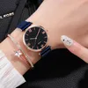 Wristwatches Fashion Watch For Women Starry Sky Dial Wrist Watches Bracelet Mesh Magnetic Crystal Quartz Ladies Dress Clock Gifts