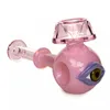Cool Colorful Glass Eye Style Pipes Dry Herb Tabaco Cuchara Bowl Filter Oil Rigs Handpipes Hecho a mano Portable Bong Fumar Cigarette Holder Tube DHL