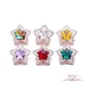 CLASP HAKEN NOOSA Big Five Pointed Star Rhinestone 18mm gember snap sieraden sier vergulde doe -het -zelf ketting