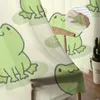 커튼 귀여운 개구리 녹색 얇은 명주 그물 커튼 거실 깎아 지른 침실 베일 오간자 장식 창 처리