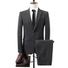 Herenpakken herenpak casual tweedelig gestreepte jas groothandel blazer masculino terno completo hombre