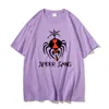 Męskie koszulki raper Hip Hip Hip Hip Lil Darkie Spider Gang Men's Vintage Harajuku Tshirt Streetwear Men Men Kobiety Modne Modne Pure Cotton Tshirt J230217
