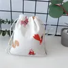 Alışveriş Çantaları 1 PCS Keten Drawstring Pouch Depolama Paketleri Ambalaj için Hediye Düğün Partisi Noel Şeker