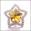 CLASP HAKEN NOOSA Big Five Pointed Star Rhinestone 18mm gember snap sieraden sier vergulde doe -het -zelf ketting