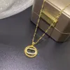 Guldhalsband kvinnor klöver älskar halsband designer smycken viking is ut kedja kanal charm hänge krom cjewelers liten fyrkant