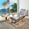 Oreiller 1x chaise longue simple de style européen extérieur jardin à bascule doux balcon tatami couleur unie