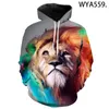 Männer Hoodies Sweatshirts 3D Gedruckt Löwe Männer Frauen Kinder Streetwear Fashion Junge Mädchen Kinder Pullover Langarm Casual Tops