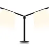 Tafellampen LED-bureaulamp voor dubbele of persoonlijke gebruikte oogcaring stepless dimbare kantoor met USB-oplaadhaven