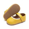 First Walkers Baby Girl Shoes Moccasins Born Rubber Sole Floral Border Toddler Infant Anti-slip Prewalker