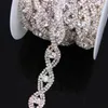 Ceintures de mariage 1Yard couture à la main strass coupe mariée cristal clair Patch Appliques pour robe ceinture bricolage coudre sur