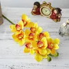 Dekoracyjne kwiaty 3D drukowane lateks sztuczny Orchid Flower Cymbidium Real Feel Fake Flores Wedding Table Dekoracja domu