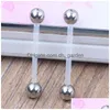 Nombril Bell Button Rings Belly Ring Piercing Stud Bijoux avec barre flexible pour le corps Drop Delivery Dhgarden Dhci6