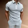 Men's Polos Casual England Style short sleeve Polo Shirt Men's Vintage Solid Zipper O Collar Shirt Pullover Summer Fashion Men's Shirt 230217