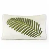 Pillow American Style Velvet S Homestay Model Room Plant Leaf Throw Sofa Office Chair Back Waist Livingroom Accessories