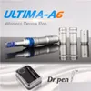 CAR DVR Beauty Microneedle Roller New Microneedling Pen Derma laddningsbar Dr. Tima A6 med n￥lpatroner f￶r ￤rravl￤gsnande Drop de Dhzew