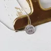 Chains Button LOVE Round Brand Glossy Letter Beads Necklace Choker Women's Titanium Steel Accessories Fashion Jewelry