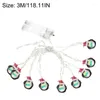 Strings Christmas Tree LED String Lights Battery Powered Fairy Snowman Santa Claus Light Perfect For