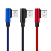 Câbles USB à 90 degrés Câble de chargeur Câble de données Origine Long 1M 2m 3m 3ft Charge rapide pour Samsung Galaxy S20 Ultra Note 10 Plus DHL FEDEX