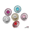 Casps ganci Noosa Snap Jewelry Colourf Crystal Acrilic Perle Gol Hollow Fit 18mm Collana Bracciale Droping Delivery Reco
