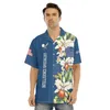 Camisas casuais masculinas Men camisa havaiana Cool do Exército Americano do Exército de Volas de Verão Estilo de praia Us Tamanho dos EUA colarinho cubano Aloha Topsme