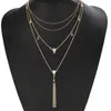 Chains Women's Geometric Necklace Jewelry Gold Color Simple Korean High Quality Metal Multilayer Fashion Wholesale