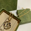 18K Vergoldete Halskette Kette Für Frau Mann Halskette Retro Paar Ketten Messing Halskette Schmuck Versorgung