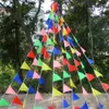Баннерные флаги Полиэфирная треугольная струнная флаг DIY Баннеры небольшие овсянки наружная висящая струнная раската.