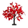 Julekorationer 1pc Artifical Poinsettia Led Tree Night Light Holiday Gifts For Home Decoration 50cm Simulation 50 13 13 CM Table