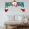 Shower Curtains 1PC Christmas Snowman Hanging Cloth Home Window Curtain Xmas #q6